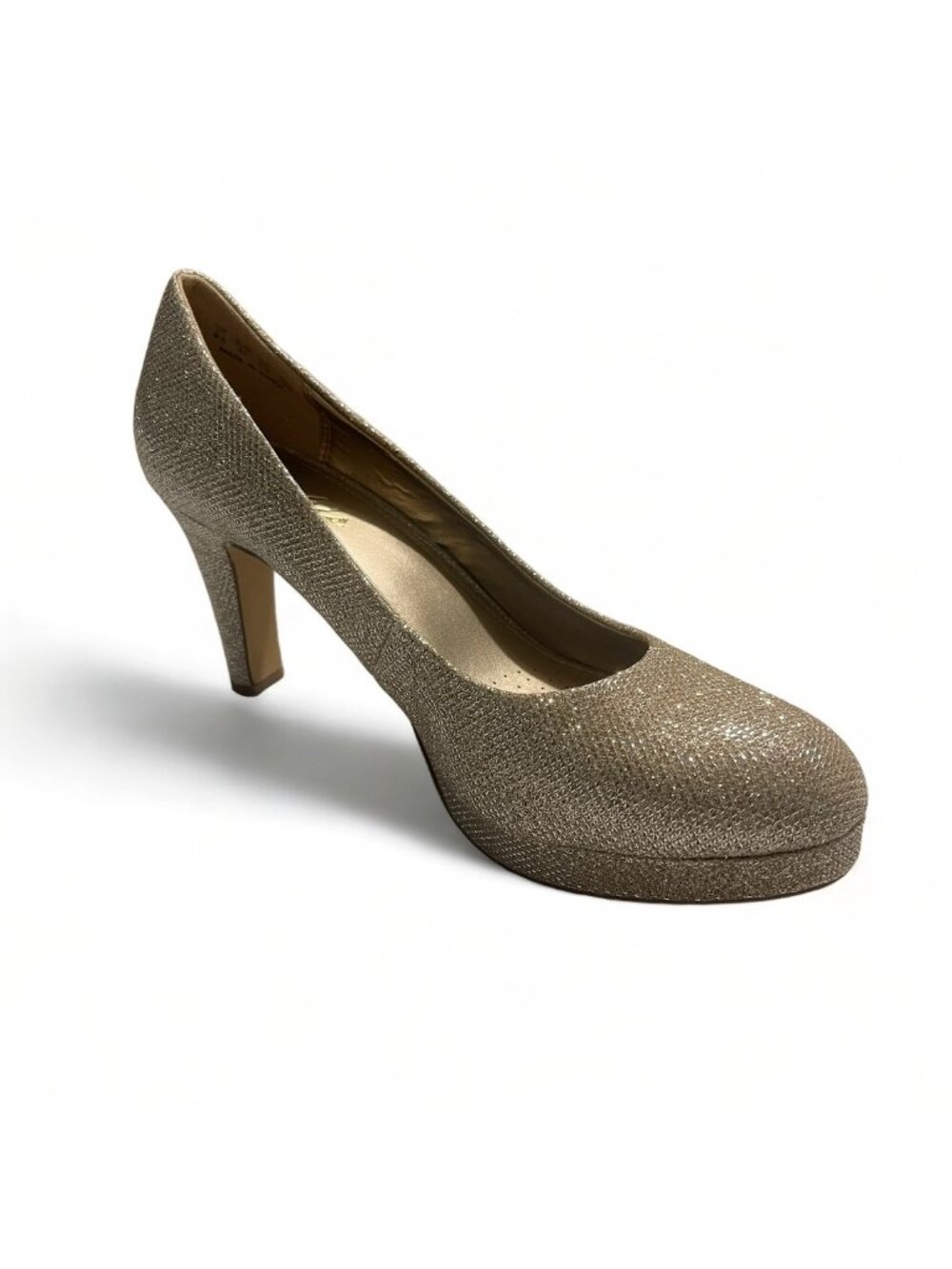 Aukis Women's Sparkly Gold High Heels - Size 9.5 - Picture 4 of 14